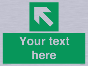 Custom Arrow Top Left Sign